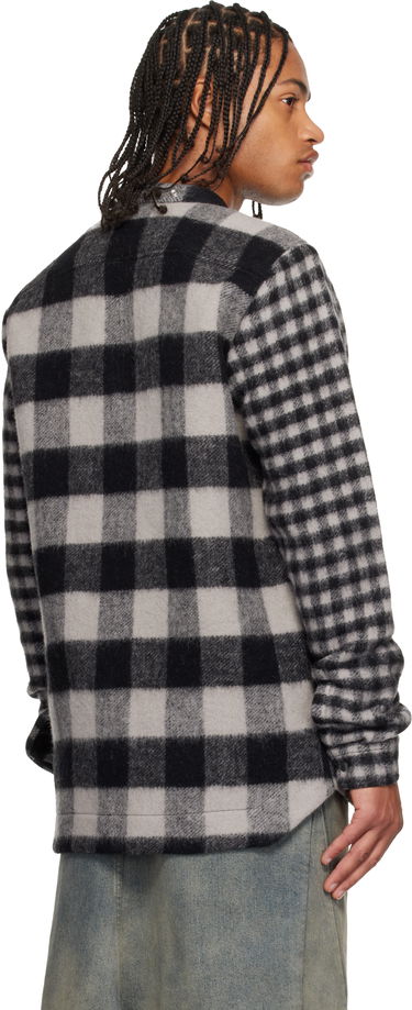 Риза Rick Owens Concordians Larry Fogpocket Plaid Flannel Overshirt with Snap Buttons Многоцветен | RU02E1757 WJPWMP, 2