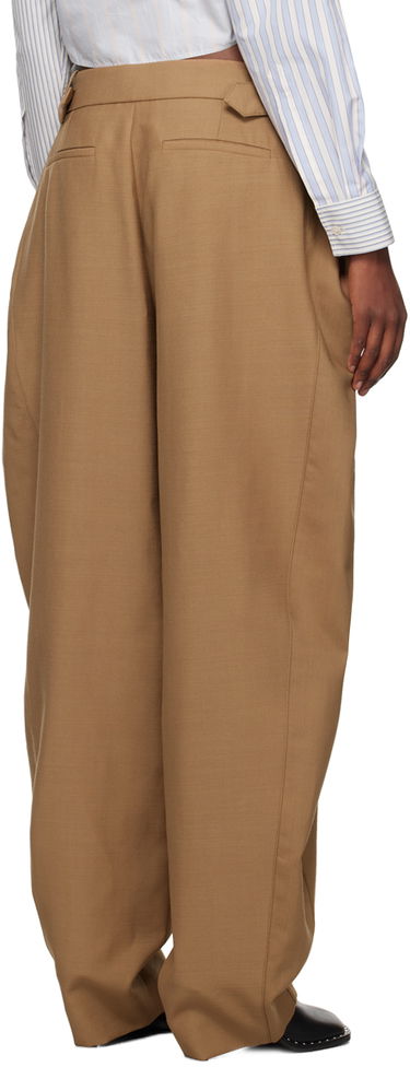 Панталони Stella McCartney Stella McCartney Wide Leg Trousers Кафяво | 6401383CU750, 2