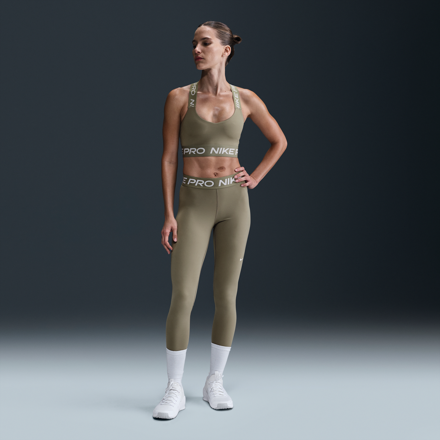 Клинове Nike Pro Mid-Rise Mesh Leggings Зелено | CZ9779-320, 0