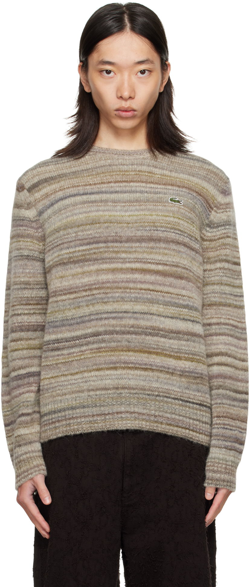 Пуловер Lacoste Lacoste Knit Alpaca and Wool Blend Sweater Бежово | AH5221_9IP