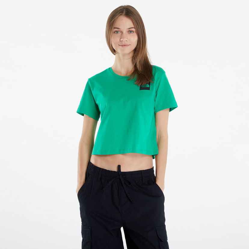 Тениска The North Face T-Shirt S/S Cropped Fine Tee Optic Emerald Зелено | NF0A87NBPO81