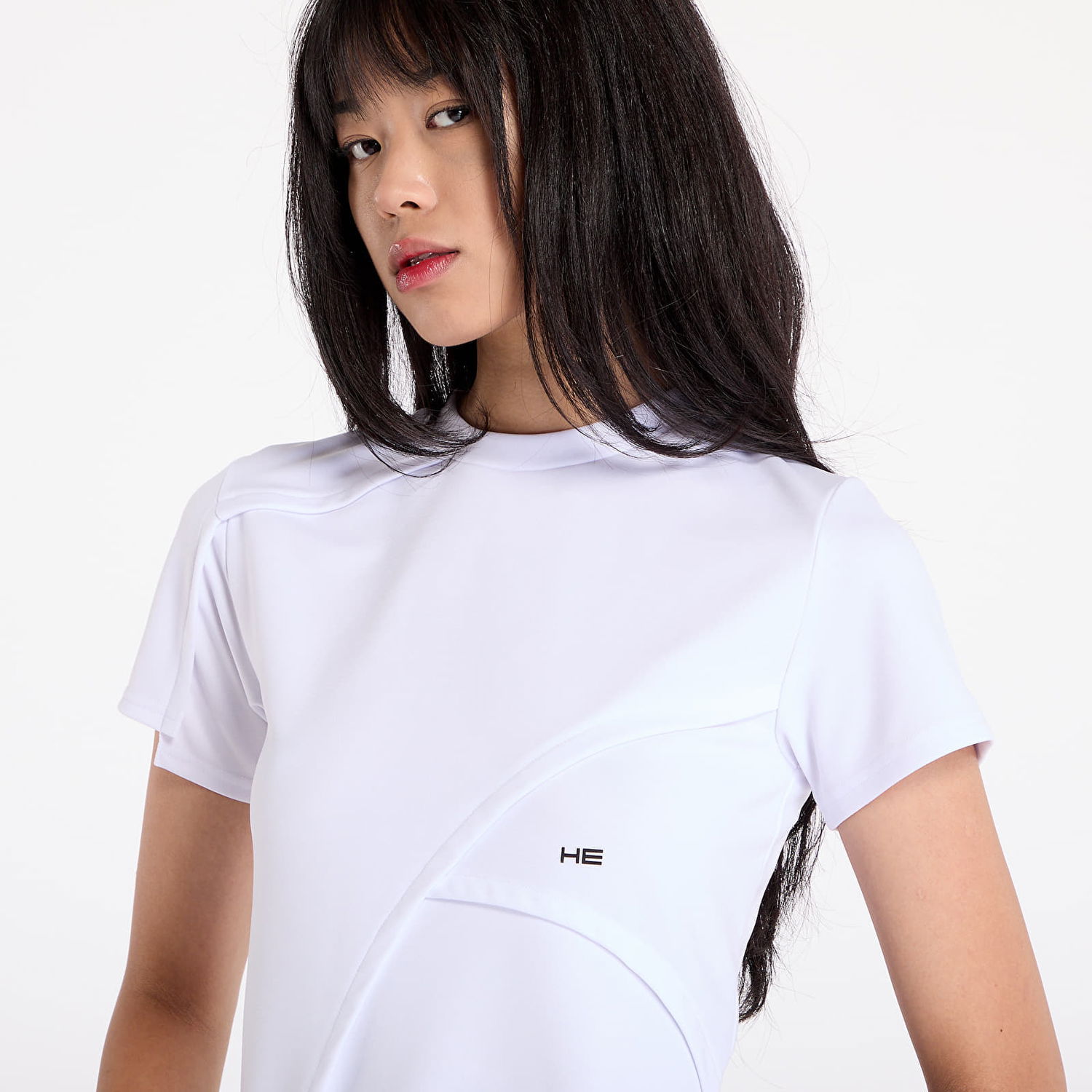 Съкратен топ HELIOT EMIL Deconstructed Cropped T-Shirt Бяло | HE_W_09_024_PL03_WHT02, 1