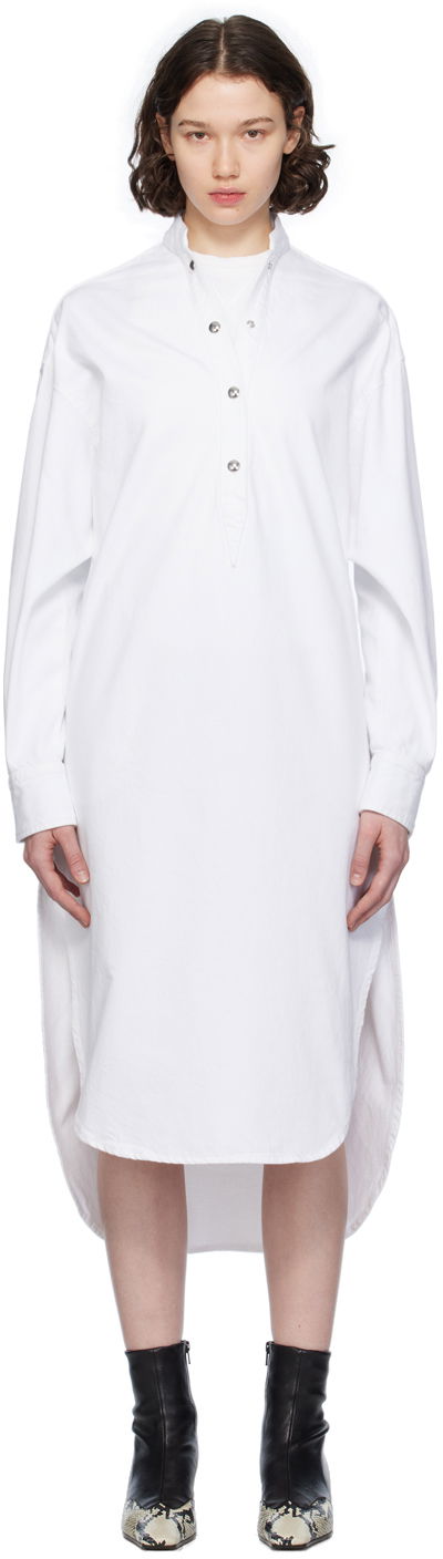 Pокля Khaite Seffi Denim Midi Dress Бяло | 1139918100, 0