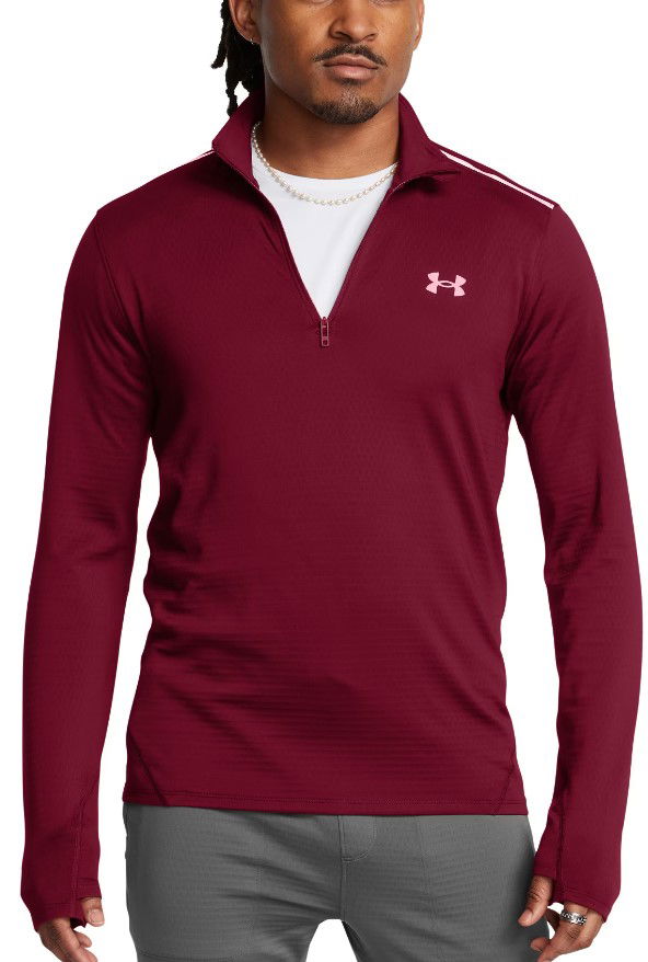 Суитчър Under Armour 1/4 Zip Sweatshirt Червено | 1387793-625, 0