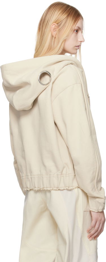 Суитчър Moncler Moncler Genius x Willow Smith Zip-Up Cotton Hoodie Бежово | J209T 8G00001 - 899WC, 2