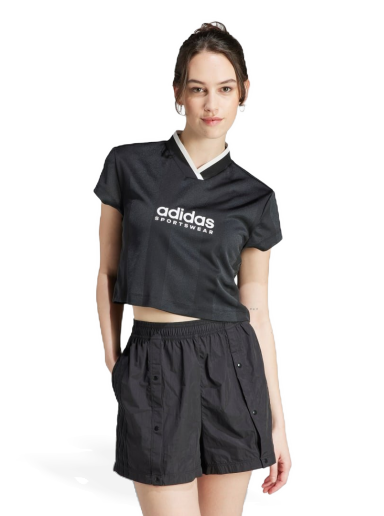Съкратен топ adidas Originals Tiro Colorblock Crop Черно | IB4758