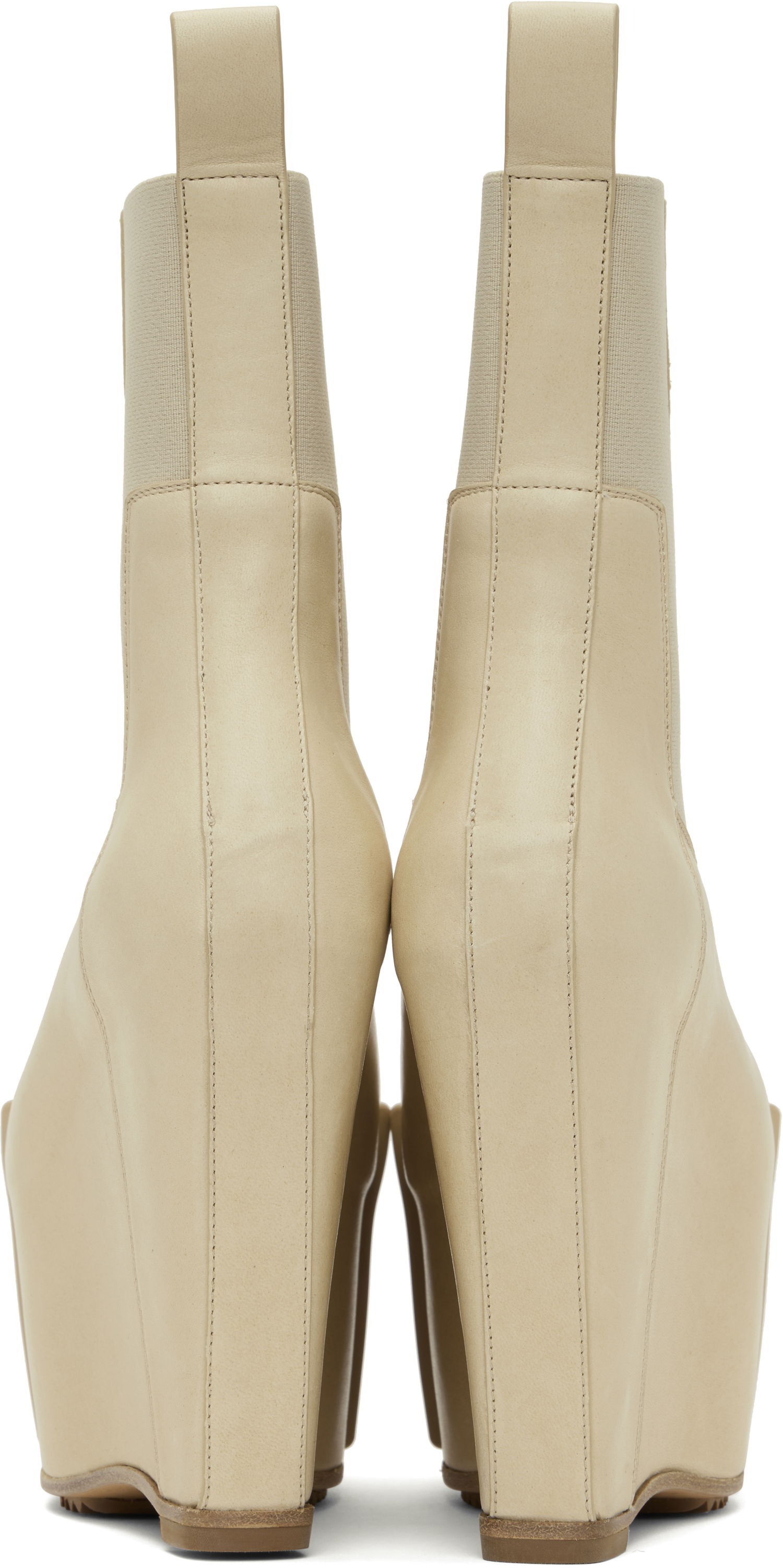 Облекло Rick Owens Rick Owens Hollywood Grilled Wedge Beatle Chelsea Boots Бежово | RP01E7848 LBHGR, 1