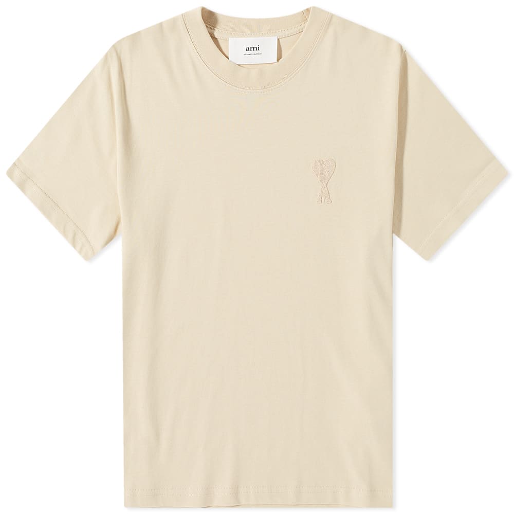 Тениска AMI Tonal Heavy Cotton Small A Logo Tee Бежово | UTS004-726-714, 0