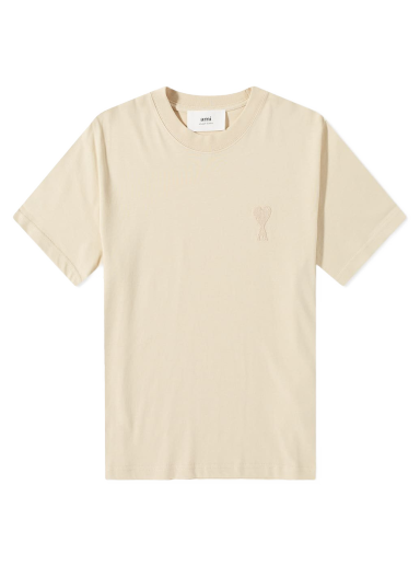 Тениска AMI Tonal Heavy Cotton Small A Logo Tee Бежово | UTS004-726-714