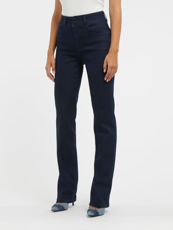 Панталони и дънки GUESS High Rise Straight Denim Черно | W3BA0VD56A2, 0