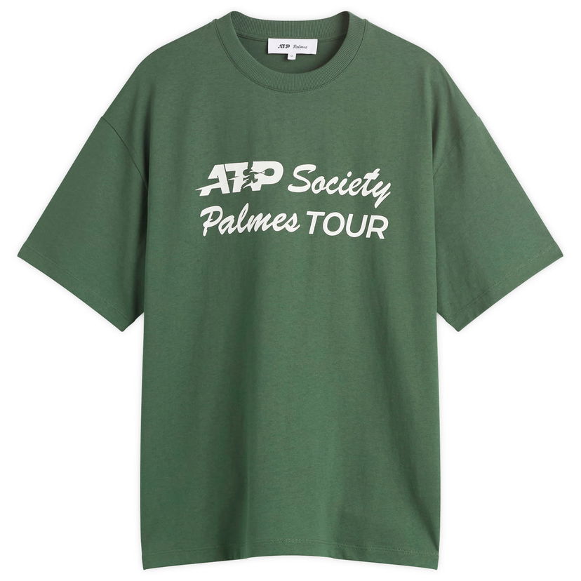 Тениска Palmes ATP Society Tour T-Shirt Зелено | P10-0075-777
