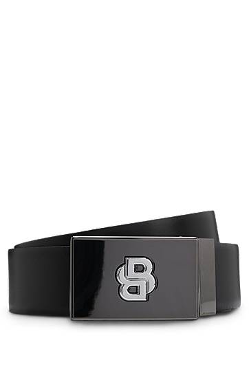 Колани BOSS Reversible Italian leather belt with metallic buckle Черно | 50553335