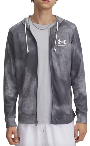 Суитчър Under Armour Rival Terry AOP FZ Q1 Hoodie Сиво | 1390139-025, 0