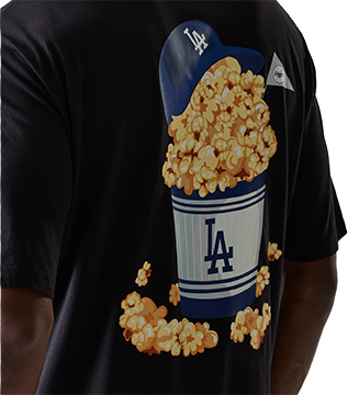 Тениска New Era MLB Food Graphic Oversized Los Angeles Dodgers T-Shirt Черно | 60684280-1, 5