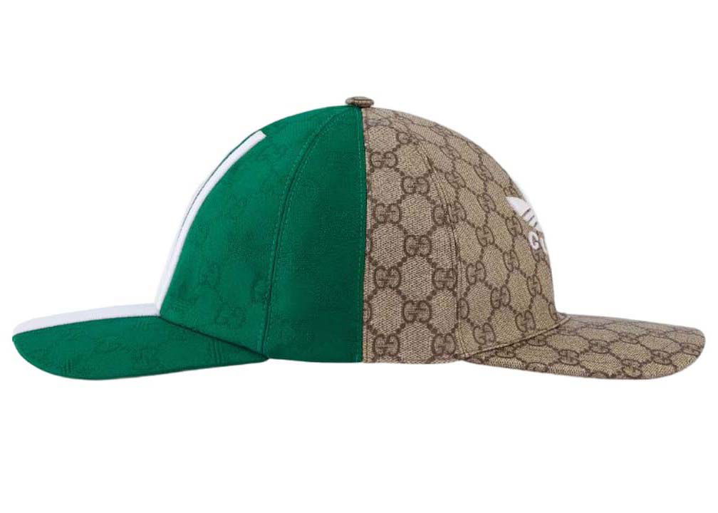 Шапка с козирка Gucci adidas x Double Sided Baseball Cap Green/Beige Многоцветен | 719406 4HAS4 9766, 0