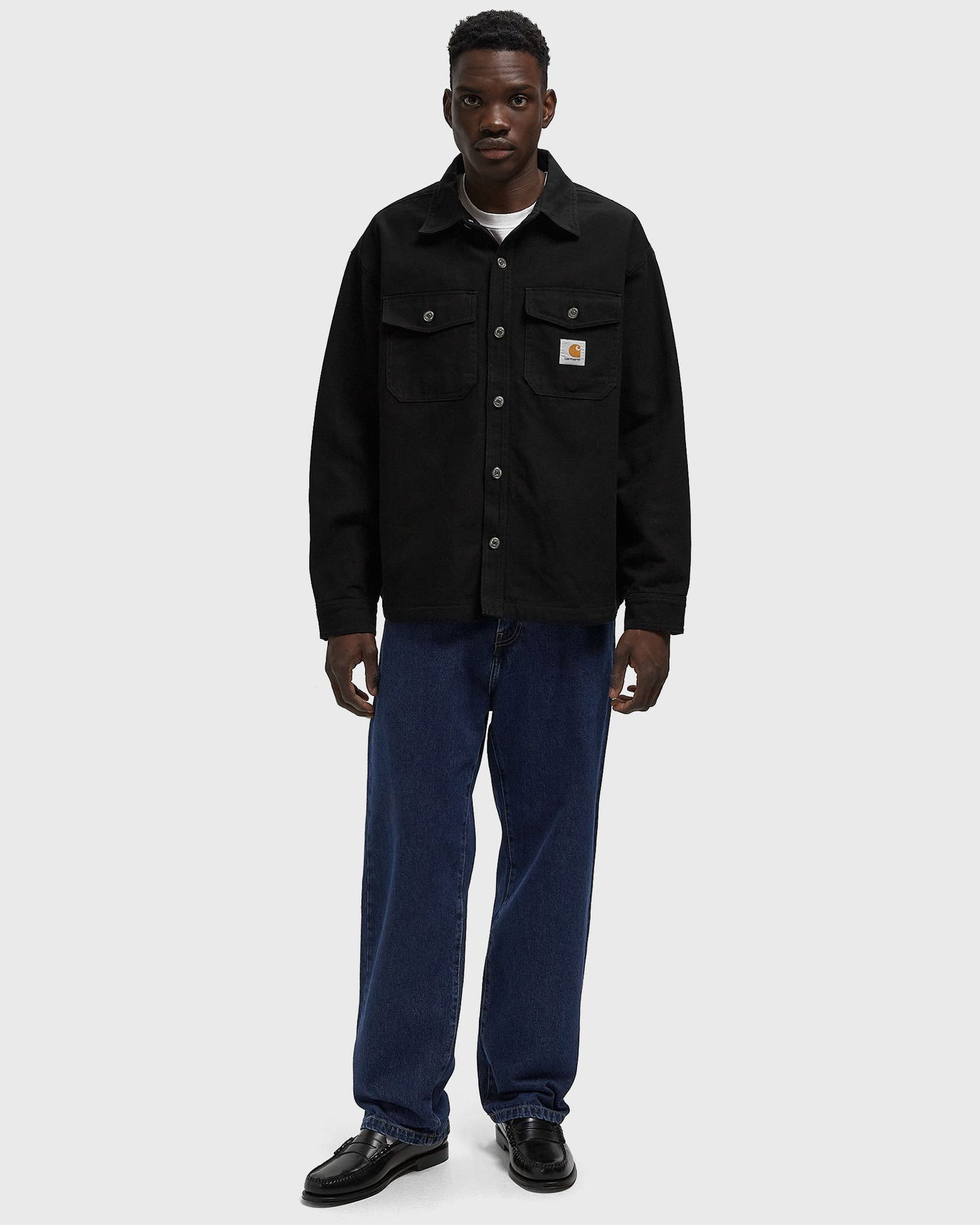 Риза Carhartt WIP Selby Collared Long-Sleeve Button-Up Shirt Jacket with Chest Pockets Черно | I035305-89.XX, 1