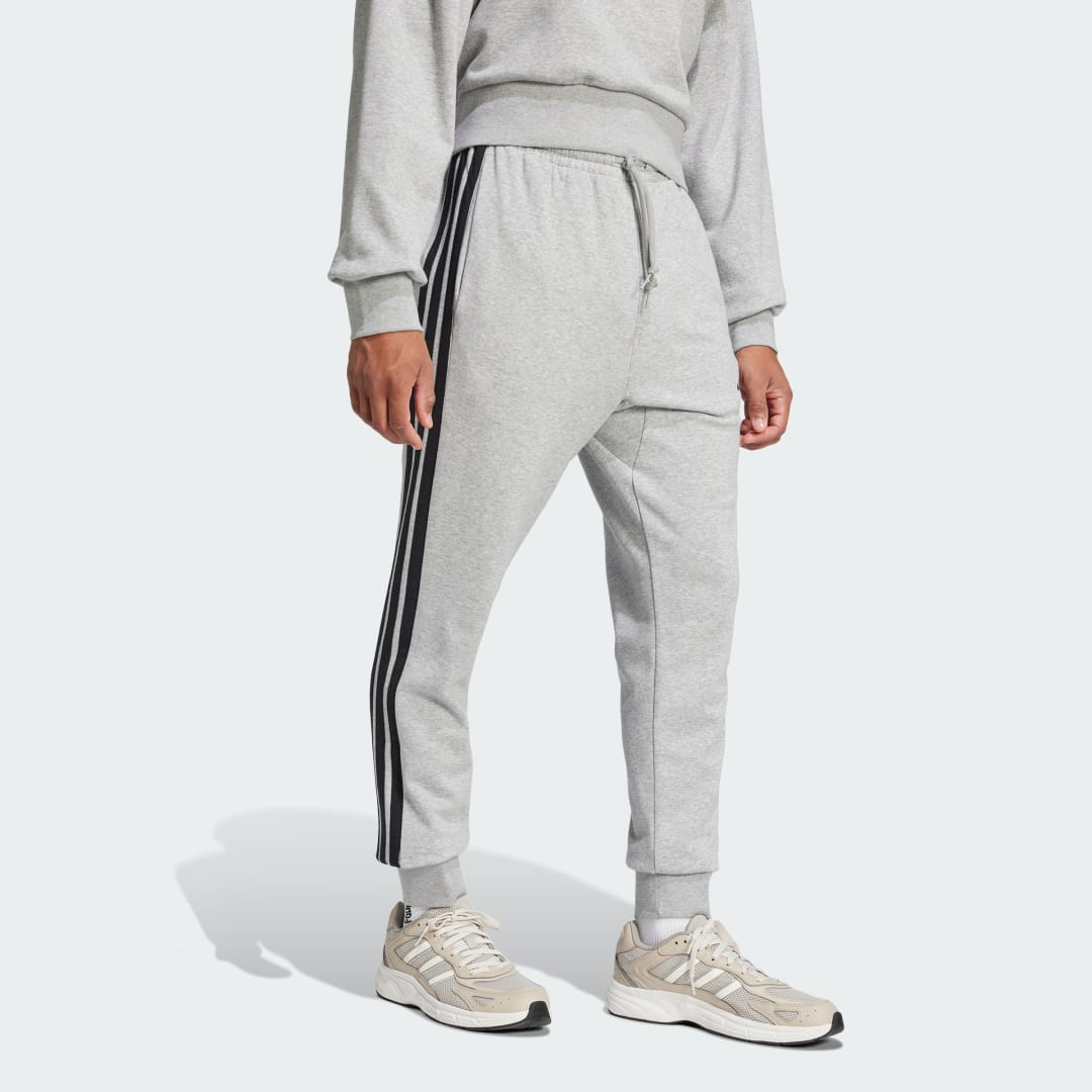 Спортни панталони adidas Performance Essentials 3-Stripes French Terry Joggers Сиво | JE6346, 1