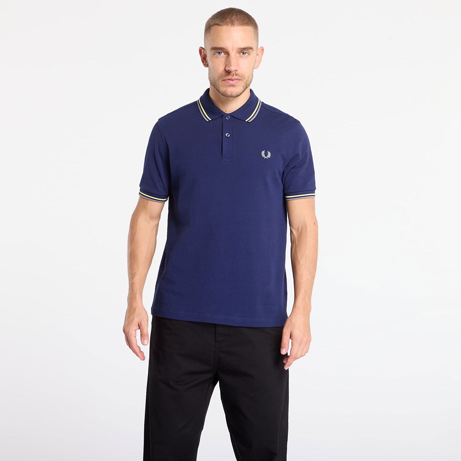 Поло тениска Fred Perry Twin Tipped Polo Shirt Тъмно синьо | M3600 48A, 0