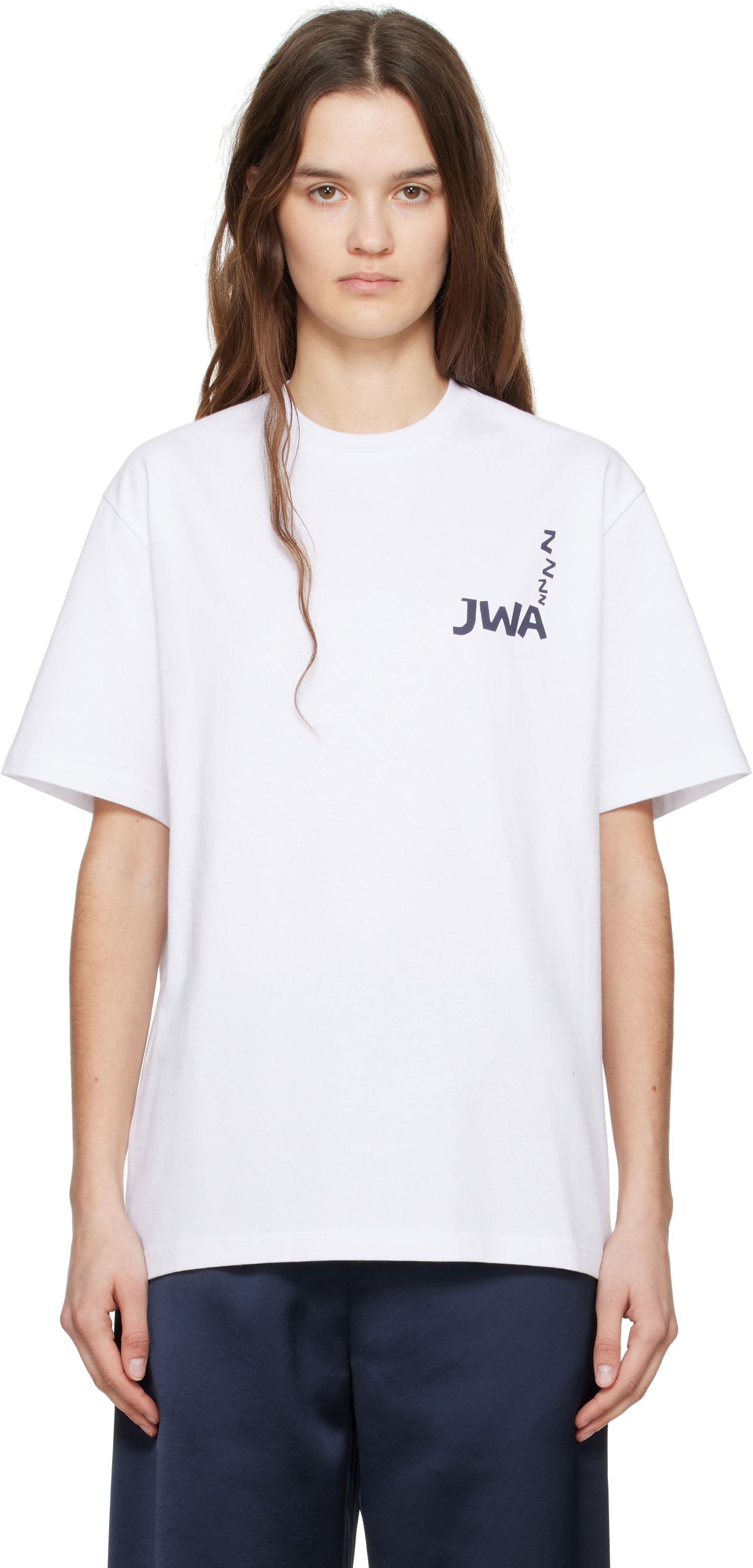 Тениска JW Anderson JW Anderson JWA Print T-Shirt Бяло | JT0285-PG1510, 0