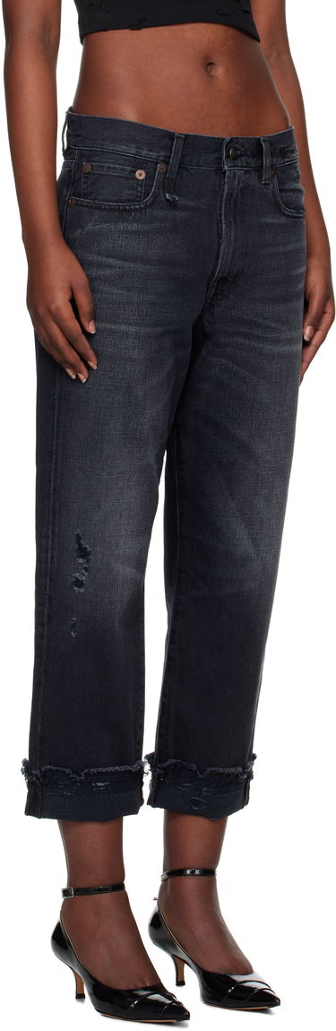 Дънки R13 R13 Mid-Rise Straight Boyfriend Jeans Черно | R13W5083-394A, 4