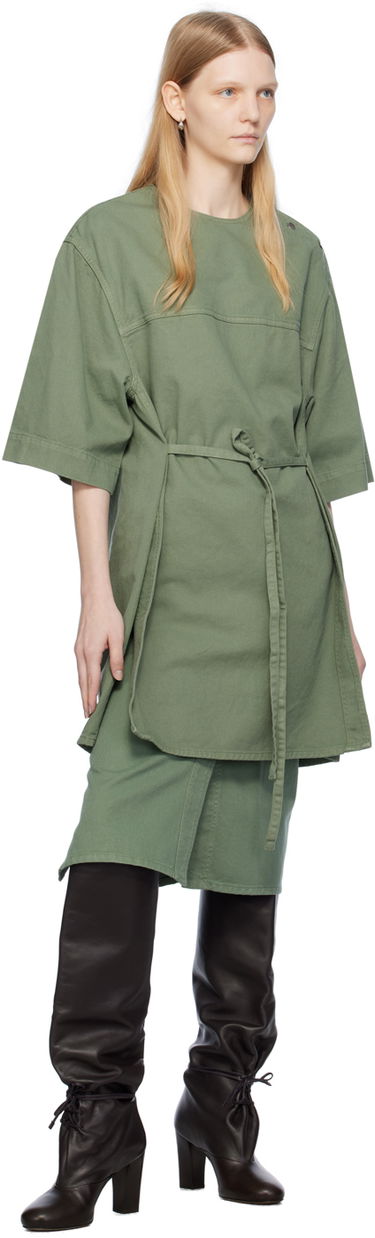 Pокля LEMAIRE Boxy Denim Midi Dress Зелено | TO1129 LD1002, 3