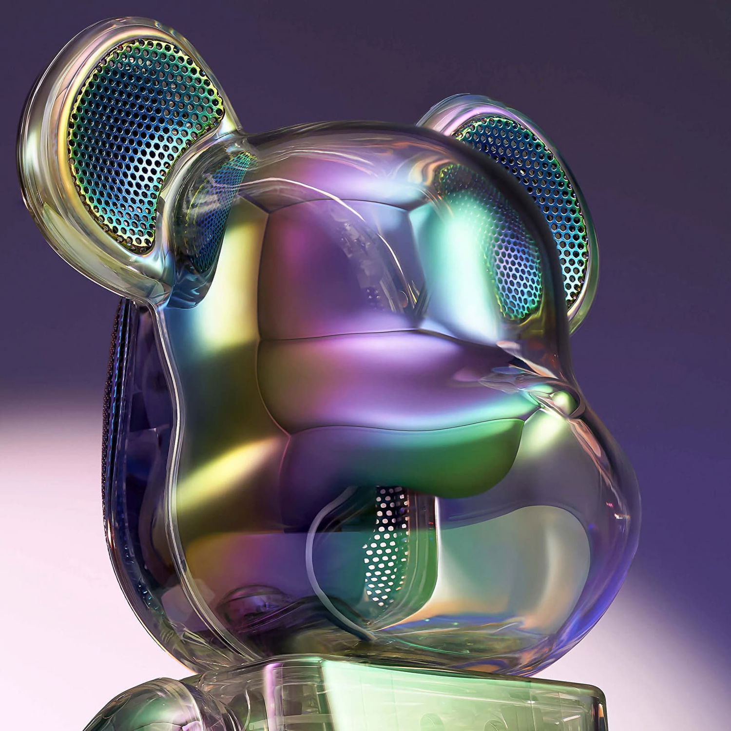 Колекционерско Medicom Toy BE@RBRICK Audio 400% Crystal Halo Universal Figure Многоцветен | BB4I2, 1