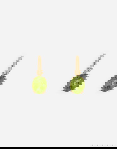 Обеци Dolce & Gabbana Anna Gold 18kt Earrings With Peridots Зелено | WEQA2GWPE01ZOO00, 3