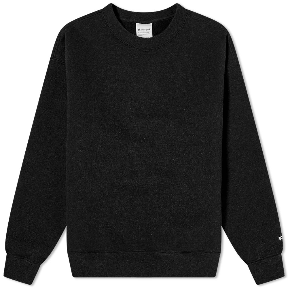 Суитчър Snow Peak Recycled Cotton Crew Neck Sweat Черно | SW-22SU401-BK, 0