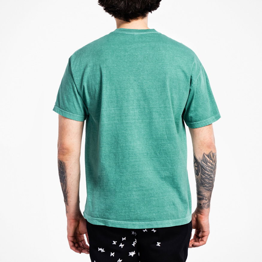 Поло тениска Pleasures Dub Pigment DYE T-Shirt Тюркоазено | P21W040-GREEN, 1