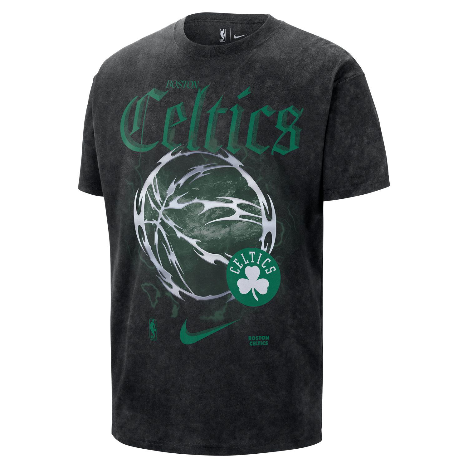 Тениска Nike Boston Celtics Max90 Courtside Halloween Distressed T-Shirt Черно | IF3077-010, 1