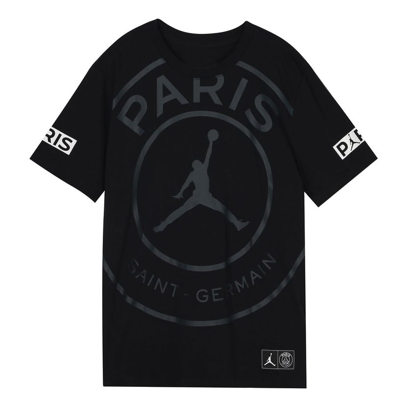 Тениска Jordan Paris Saint-Germain Flying Man Logo T-Shirt Черно | BQ8385-010