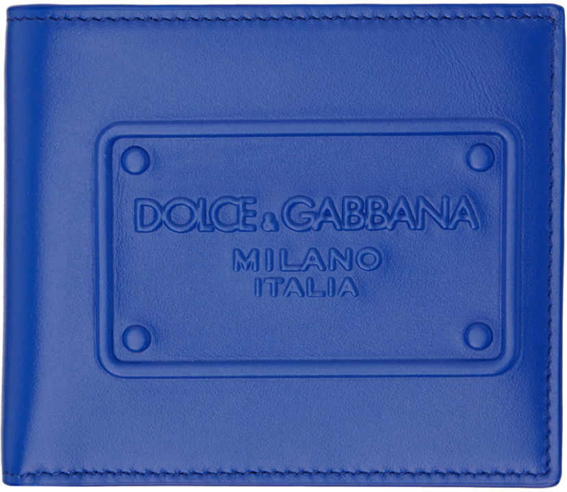 Портфейл Dolce & Gabbana Blue Raised Logo Wallet Синьо | BP1321AG218