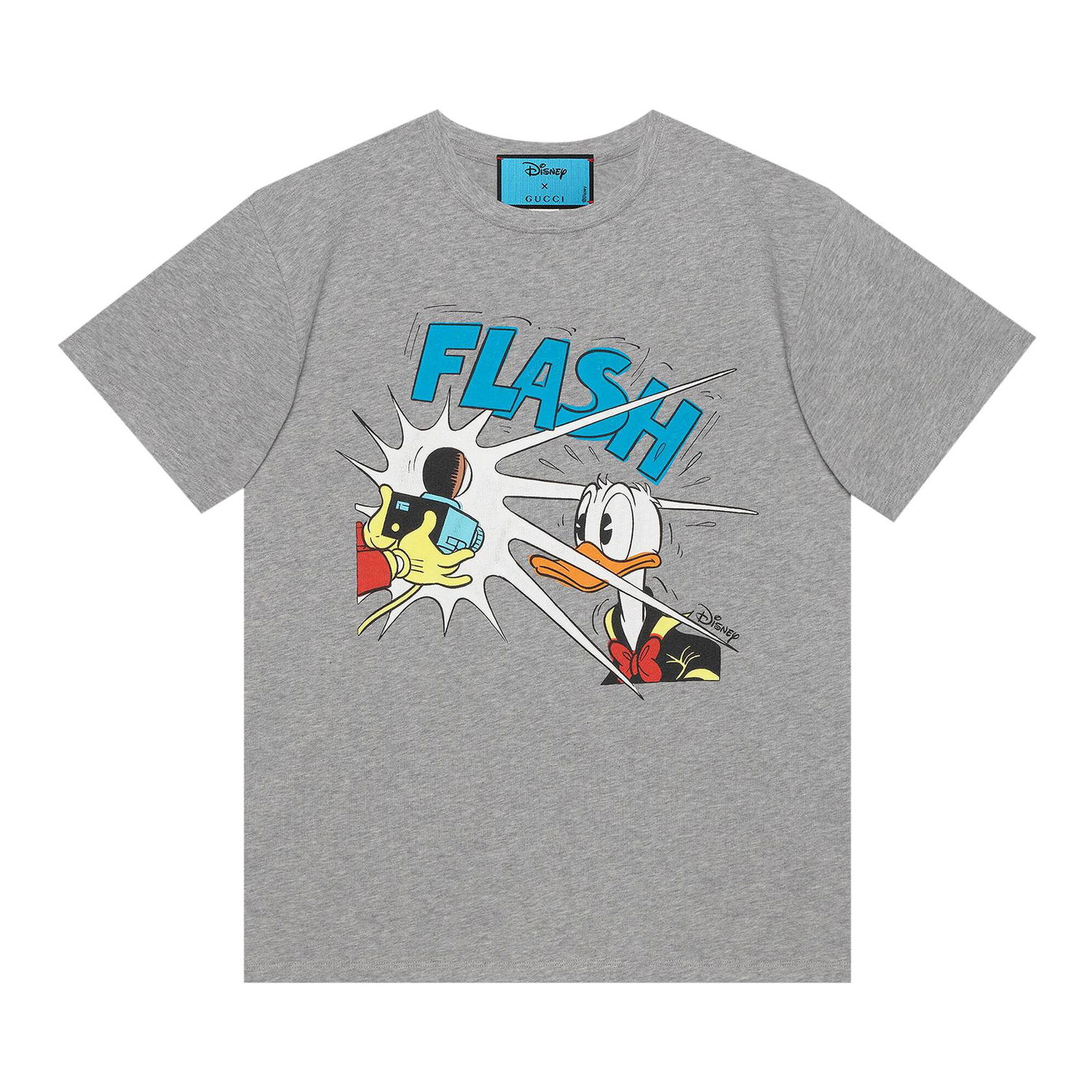 Тениска Gucci x Disney Donald Duck Print T-Shirt Сиво | 548334 XJDAE 1230, 1