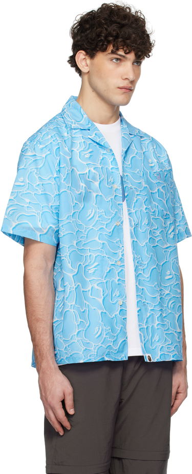 Риза BAPE Camouflage Print Shirt Синьо | 001SRK701001F, 1