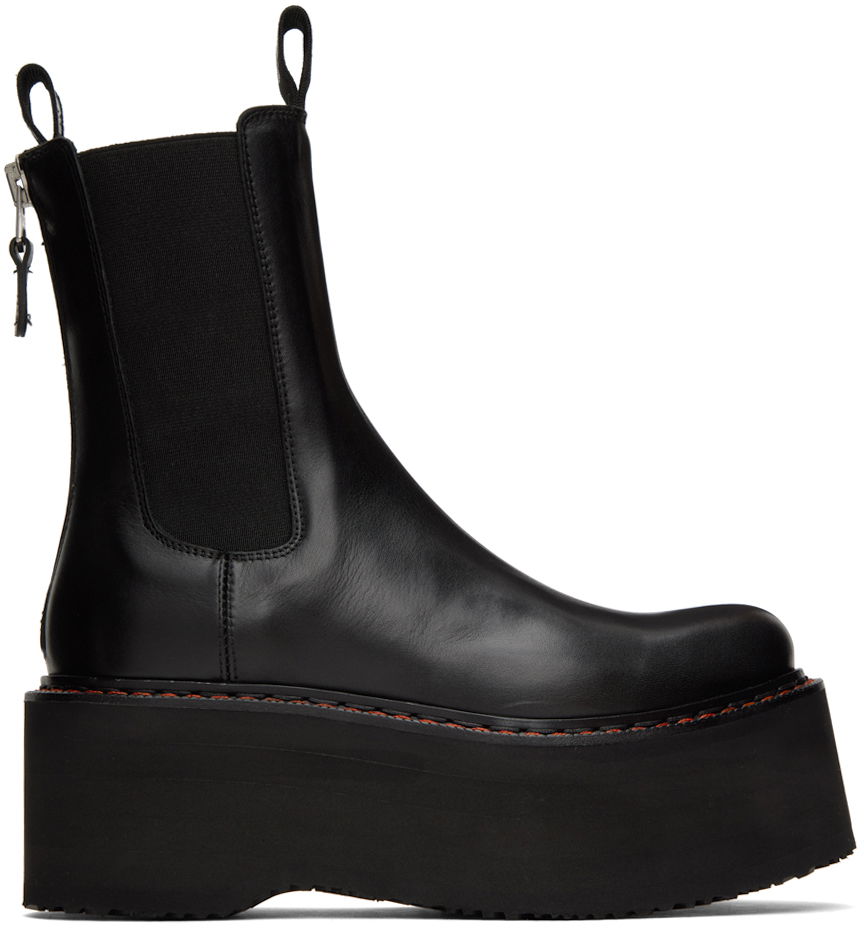 Облекло R13 R13 Double Stack Platform Chelsea Boots Черно | R13S0245-001, 0