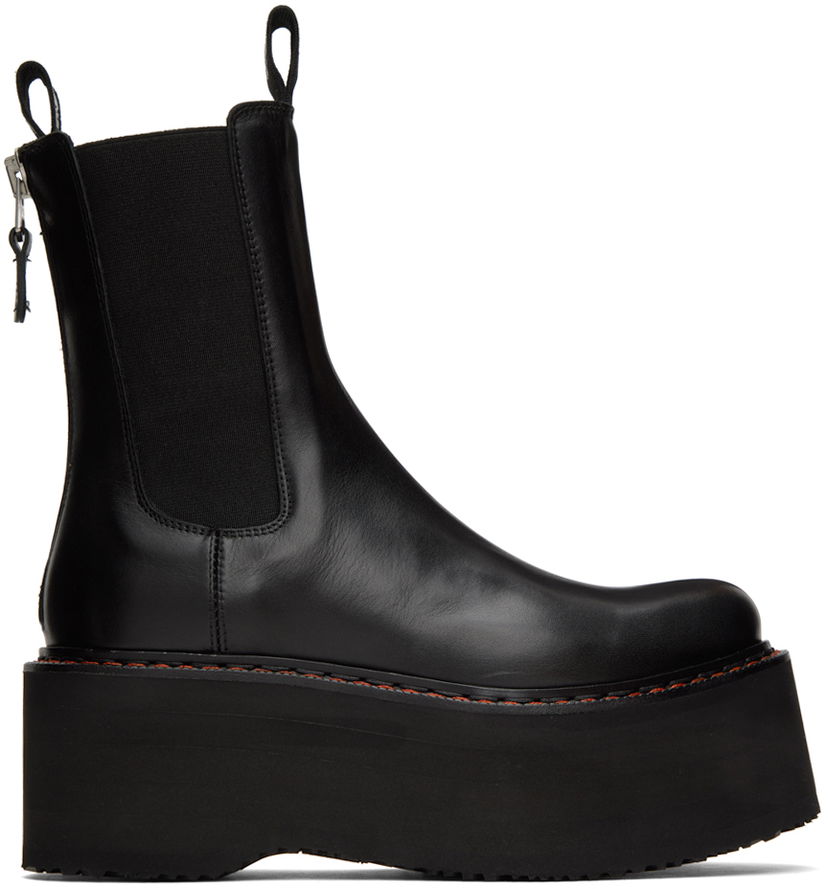 Облекло R13 R13 Double Stack Platform Chelsea Boots Черно | R13S0245-001