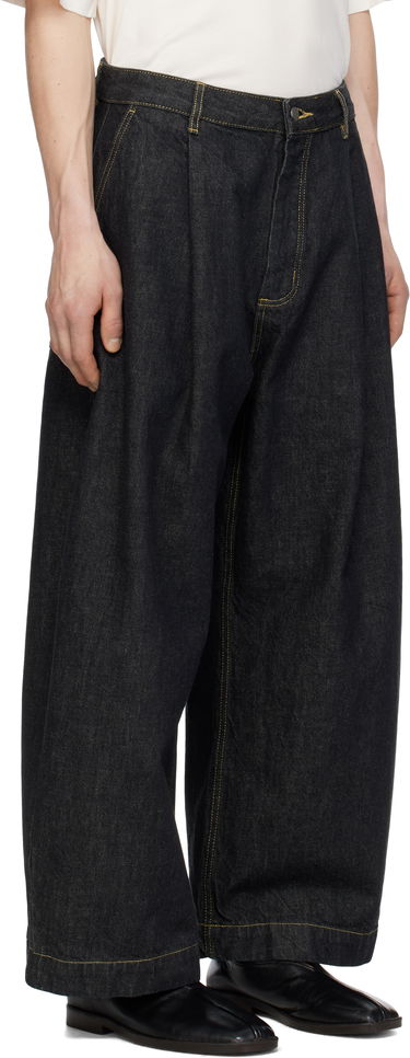 Дънки Studio Nicholson Studio Nicholson Puch Pleated Jeans Синьо | PUCH SNM - 1244, 4