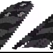 A Bathing Ape Jacquard Multi Logo Stripe Relaxed Fit Long Sleeve T-Shirt, Size Large