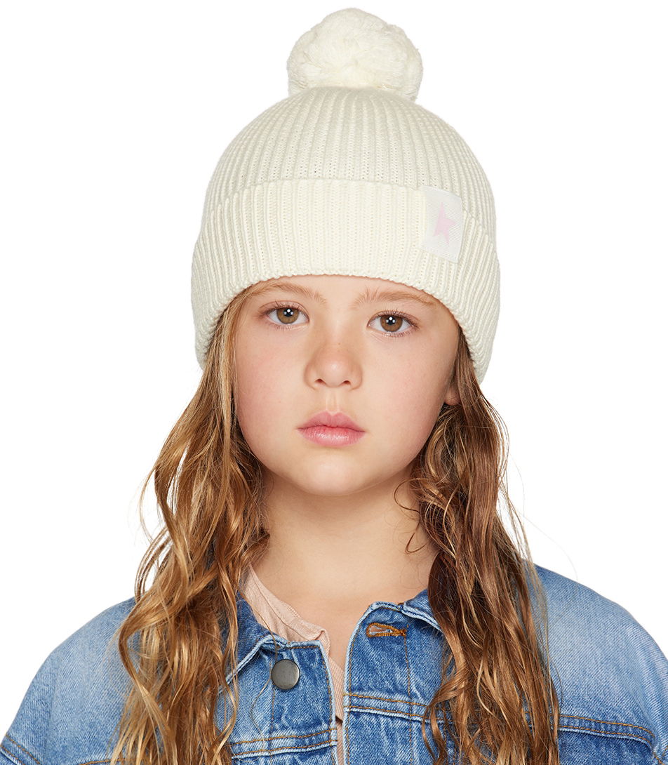 Шапка Golden Goose Golden Goose Kids Pom Pom Beanie Бяло | GKP01294.P000936.20103, 0