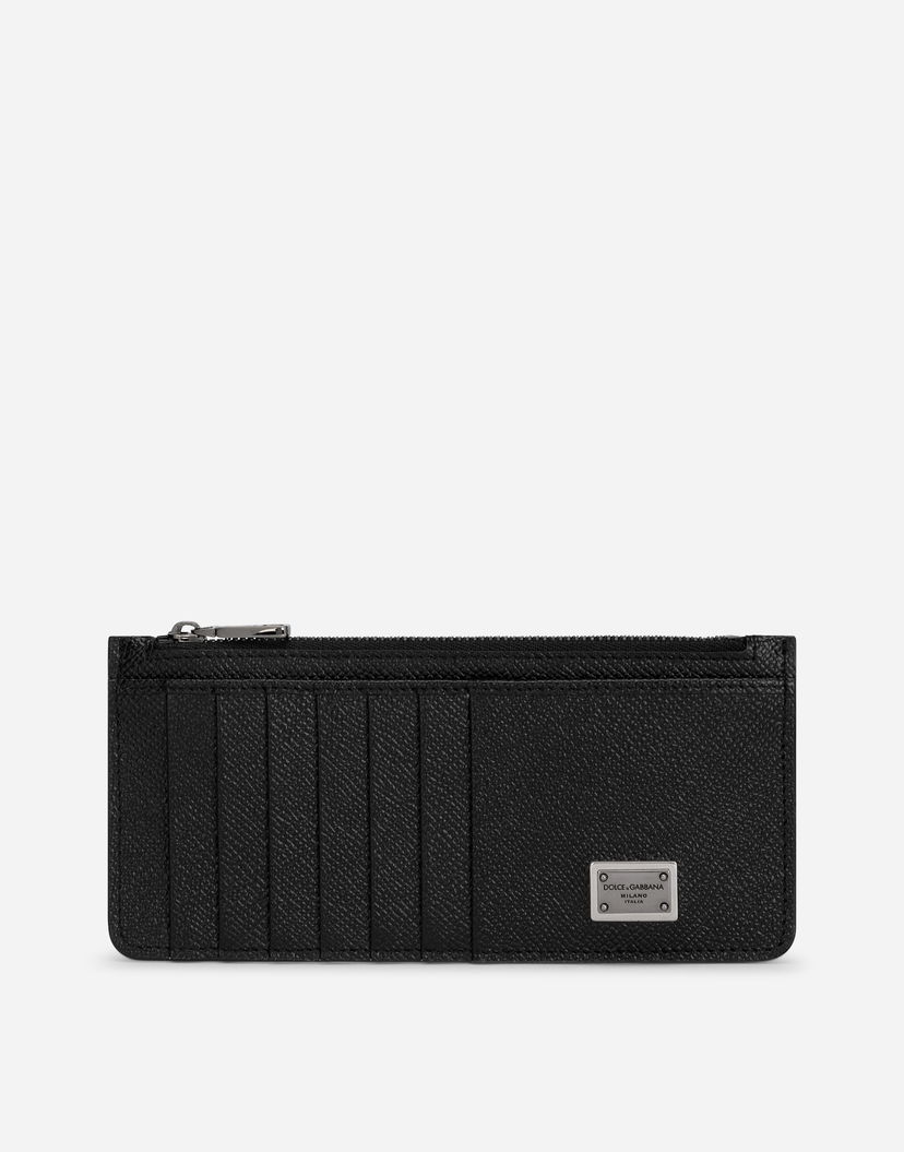 Портфейл Dolce & Gabbana Calfskin Vertical Card Holder With Logo Tag Onesize Черно | BP2172AG21980999