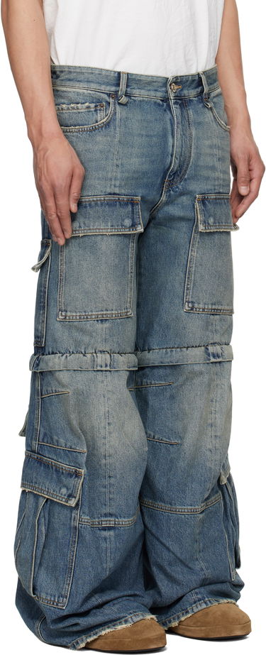 Дънки Balenciaga Balenciaga Flared Cargo Jeans Синьо | 783694THW25, 1