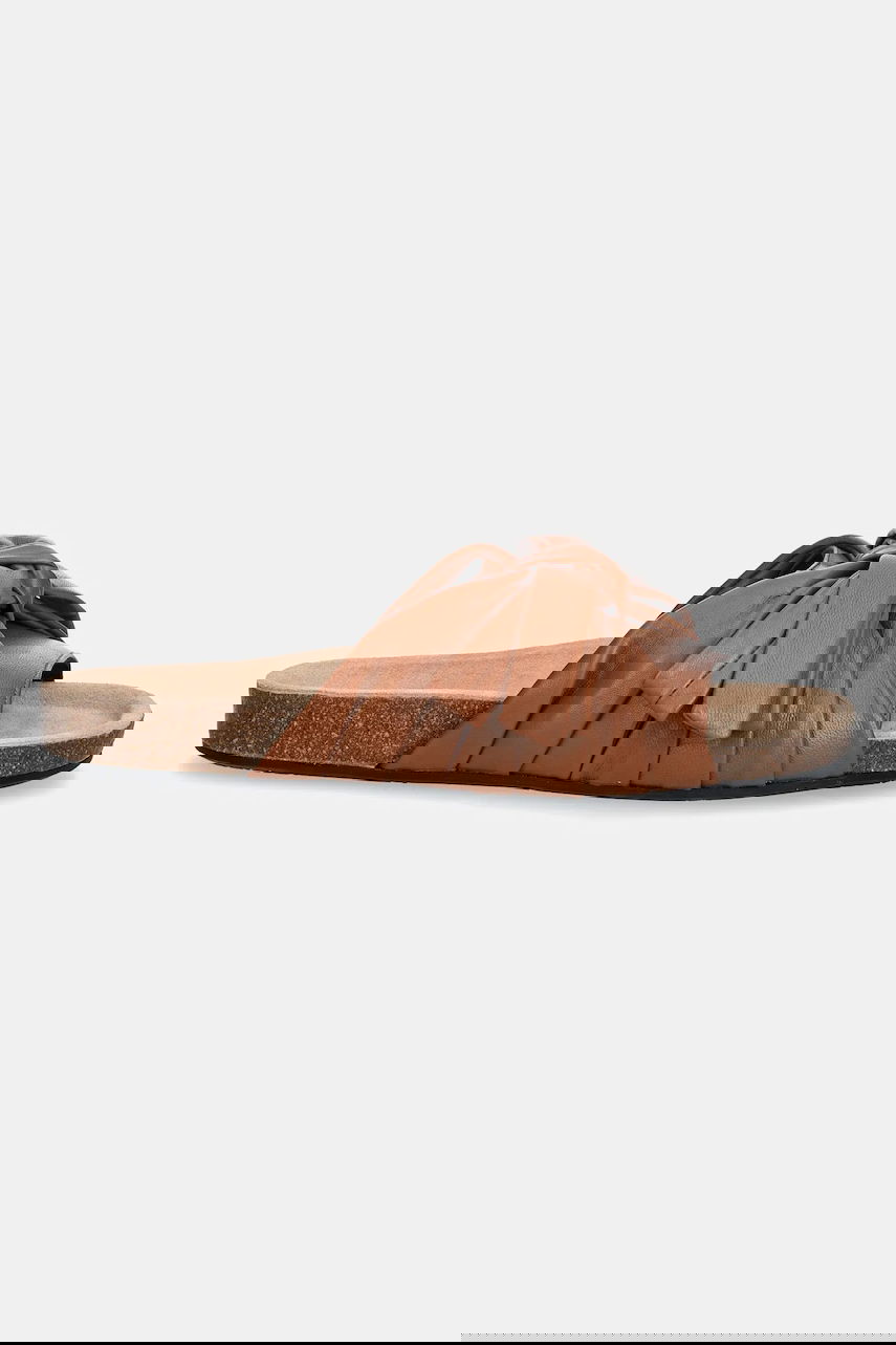 Кецове и обувки JW Anderson JW Anderson Knotted Leather Slides Кафяво | SN0096.LA0161.640, 1