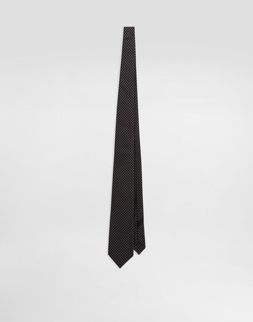 Аксесоари Dolce & Gabbana Dolce & Gabbana Micro-Design Jacquard Tie Черно | GT147EG0JSBN1283