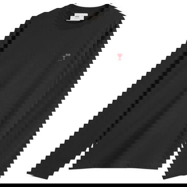 Тениска AMI AMI Paris Small A Heart Long Sleeve T-Shirt, Size Large Черно | BFUTS235-724-001, 0