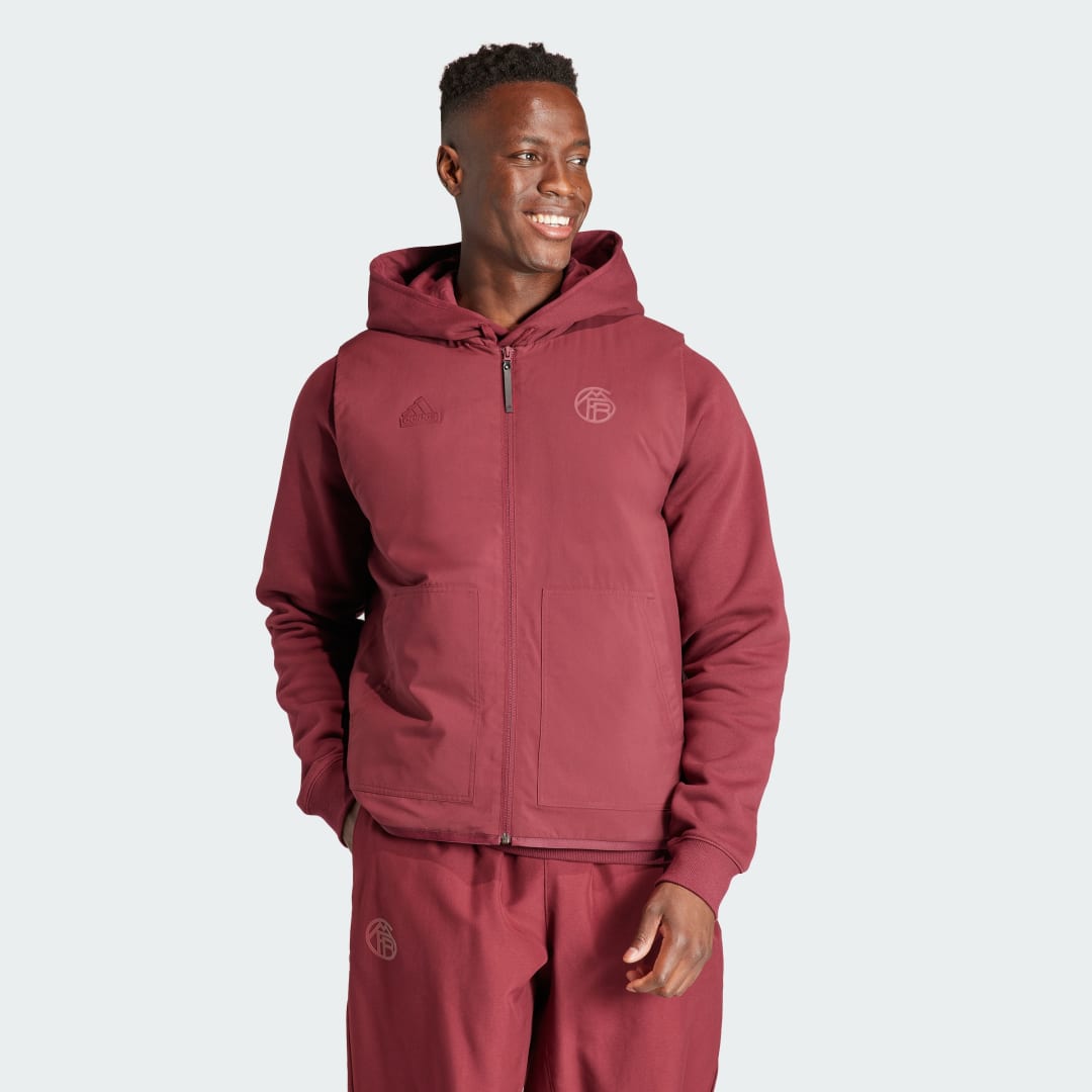 Жилетка adidas Performance FC Bayern Lifestyler Vest Бургунди | HY3307, 0