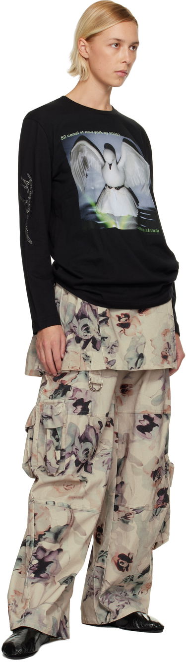 Тениска Collina Strada '52 Canal' Long Sleeve Rhinestone Graphic T-shirt Черно | XX3054, 4