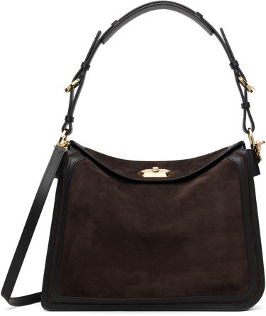 Чанта през рамо LANVIN Compagnon Asymmetrical Bag Кафяво | LW-BGLRMM-NUCA-H25, 0