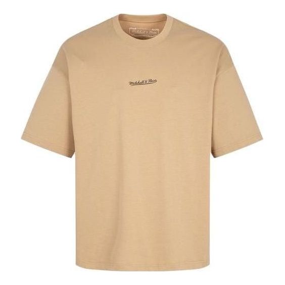 Тениска Mitchell & Ness Mitchell & Ness Logo Word T-Shirt Бежово | MNJYSST23015-KHAKI