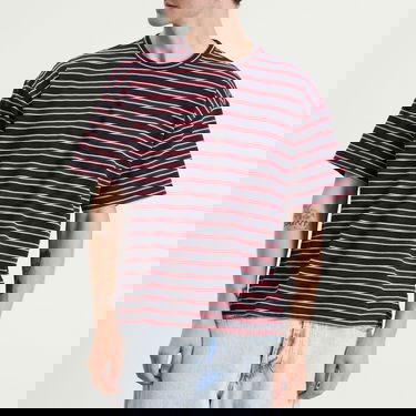 Тениска YMC YMC Triple Stripe T-Shirt, Size Small Бургунди | P6ZAH-90, 2