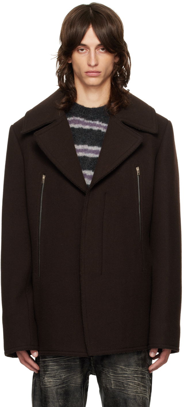 Палта Acne Studios Brown Felted Coat Черно | B90784-